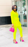 Neon Blazer Pants Set